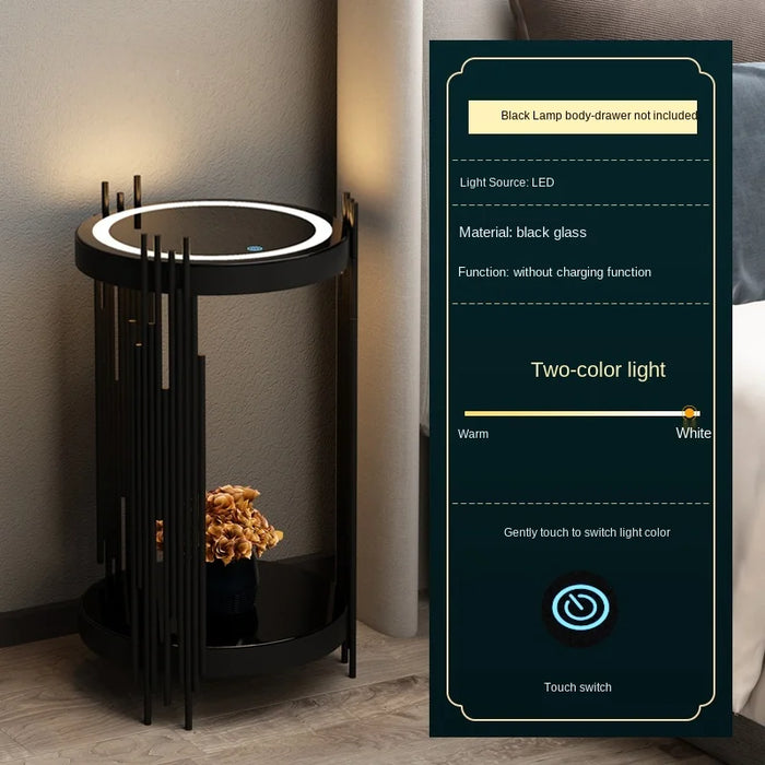 TTBedsideTable FloorLamp NordicLiving Room Sofa Edge Coffee Table Minimalist Light Luxury Wireless Charger Integrated Table Lamp