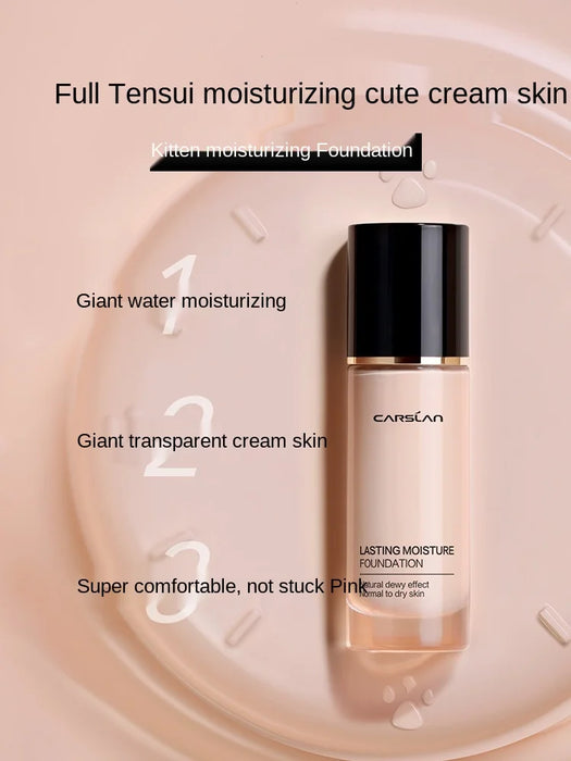 CY CARSLAN Kitten Liquid Foundation Concealer and Moisturizer Long-Lasting Mixed Dry Oily Leather Free Shipping