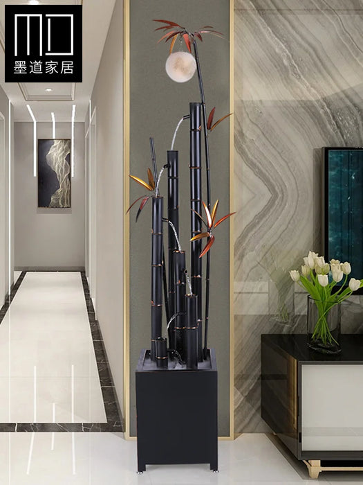 TT New Chinese Style Water Fountain Home Decorations next to TV Cabinet Floor Ornaments Hallway Creative