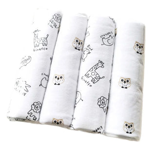 4Pcs/Pack 100% cotton supersoft flannel receiving baby blanket swaddle baby bedsheet 76*76CM baby blankets newborn