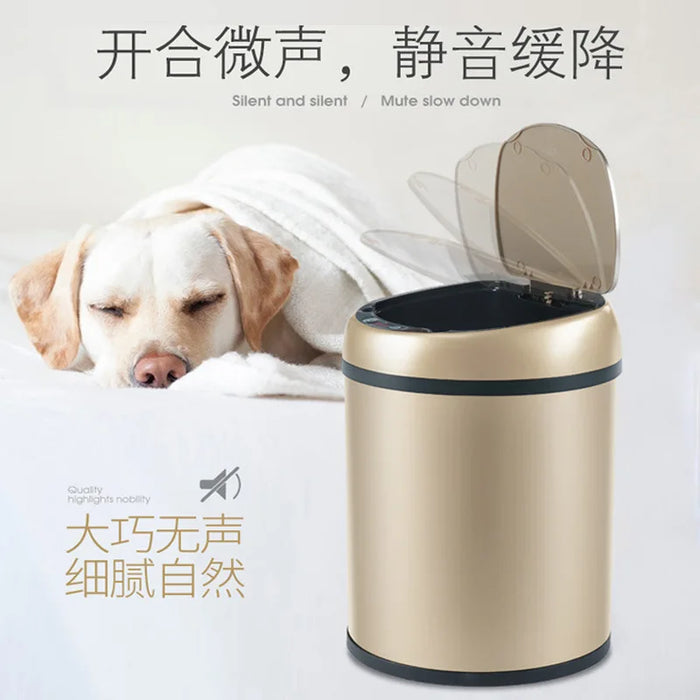 Touchless Intelligent Automatic Induction Motion Sensor Kitchen Trash Can Wide Opening Sensor Eco-friendly Car Garbage Waste Bin