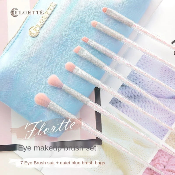 TT Makeup Brush Set Pearlescent Eye Shadow Lip Brush Powder Brush Repair Blush Brush Containing Brush Bag