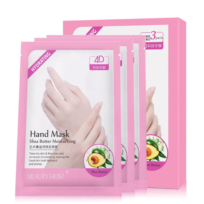 Beauty Host Avocado Shea Butter Moisturizing Hydrating Nourishing Hand Mask For Dry Skin Care 30g/Pair