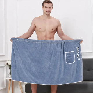 Soft Bath Towel Thicken Shower Towel Microfiber Man Wearable Bath Towel With Pocket Magic Swimming Fast Drying Gym Beach Towel