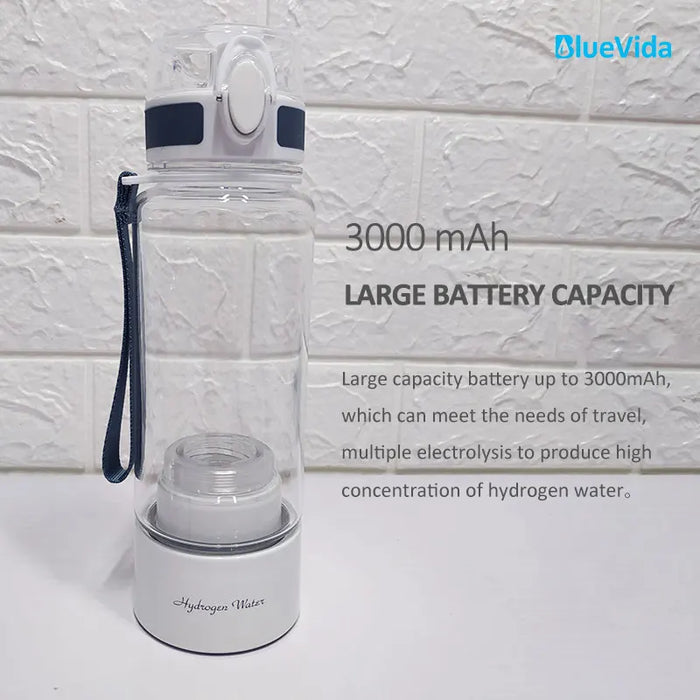 Max 3000ppb Bluevida Hydrogen Water Bottle Generator Anti-Aging 3000mAh Large Capacity Long Working Times Portable for Sports