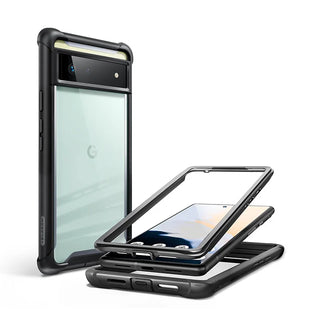 For Google Pixel 6 Case (2021) I-BLASON Ares Series Dual Layer Rugged Clear Bumper Case Without Built-in Screen Protector