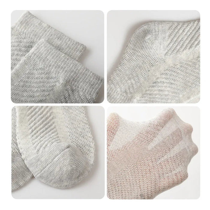 5Pairs/Lot Children Cozy Soft Solid Breathable Mesh Cotton Socks For 1-12Y Boy Girl Baby Teen Summer Kids Clothes Accessories