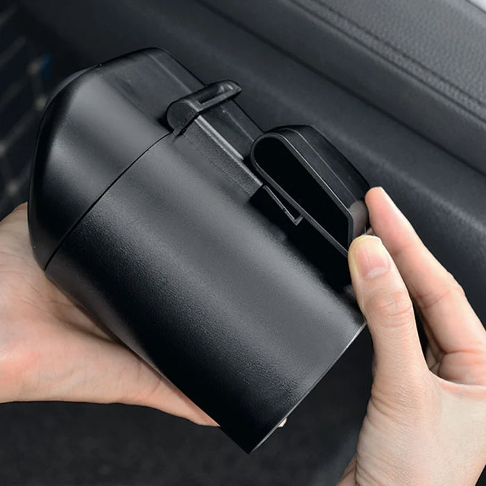 Cute Bowknot Car Trash Bin Hanging Vehicle Garbage Dust Case Storage Box Pressing Type Trash Can Auto Car Interior Accessories