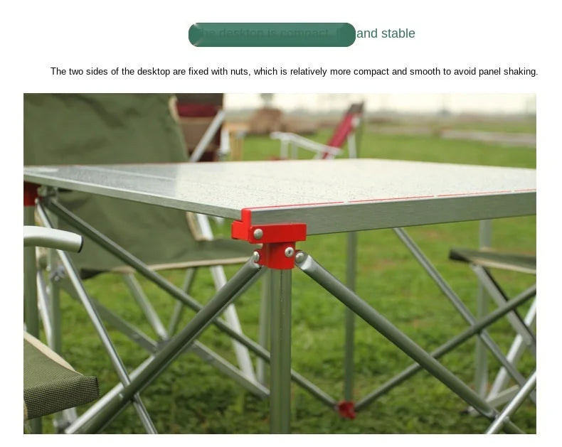 zq Outdoor Folding Tables and Chairs Barbecue Aluminum Alloy Outdoor Camping Lightweight Car Portable