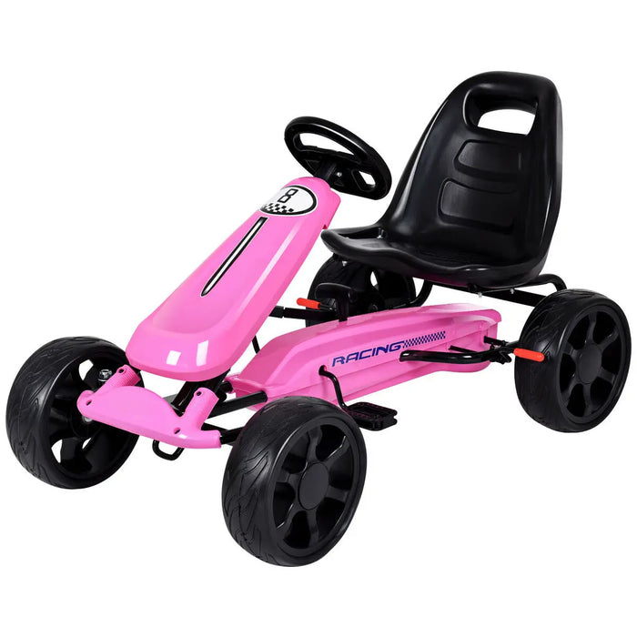 Go Kart Kids Ride On Car Pedal Powered Car 4 Wheel Racer Toy Stealth Outdoor New