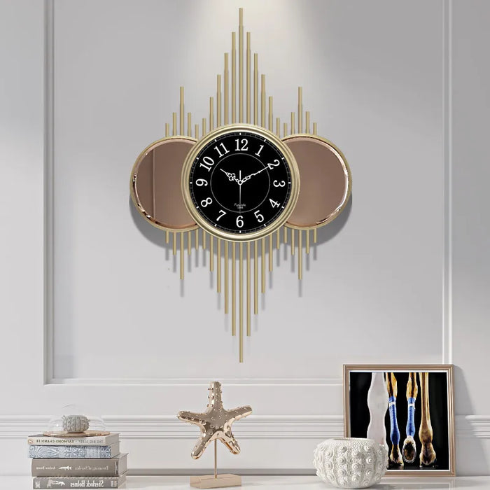 Large American wall clock household wall watch personality art fashion atmosphere living room clock decoration mute clock