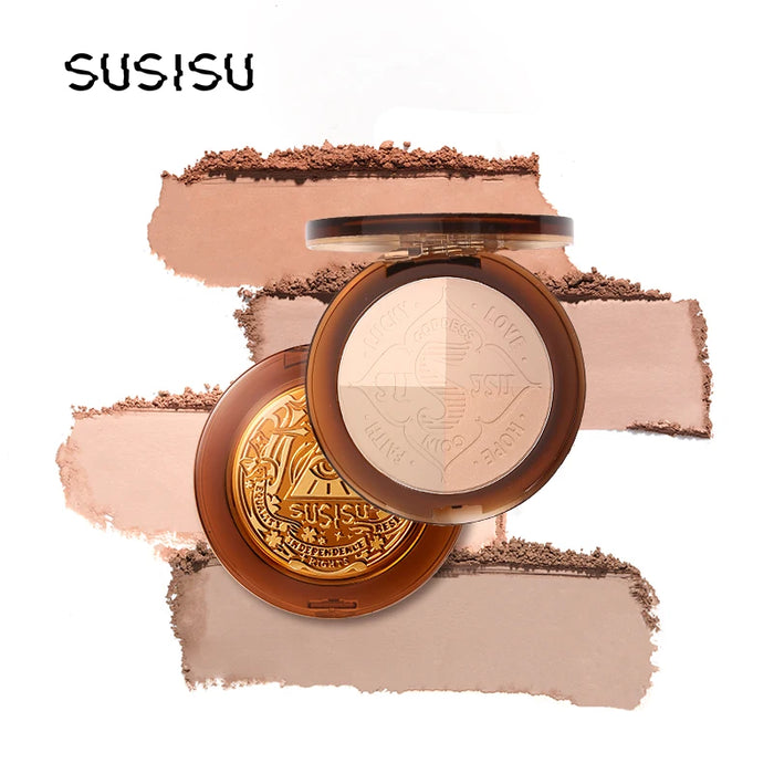 CY SUSISU Four-Color Shading Powder Plate Natural Three-Dimensional Long-Lasting Hairline Repair Free Shipping