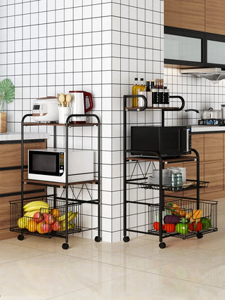 CX Kitchen Floor Multi-Layer Microwave Oven Storage Rack Trolley Rack