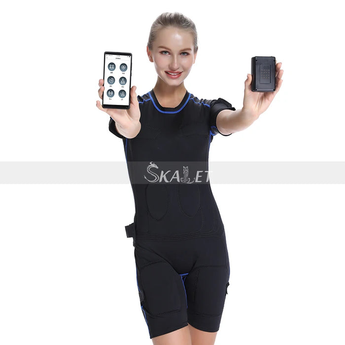 Whole Body Fitness Wireless EMS Body Contouting Slimming Fat Burning Muscle Stimulator Remote Control  Massage Training Suit