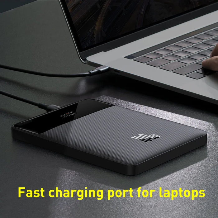 Baseus 100W Power Bank 20000mAh Type C PD Fast Charging Powerbank Portable External Battery Charger for Notebook with 100W Cable
