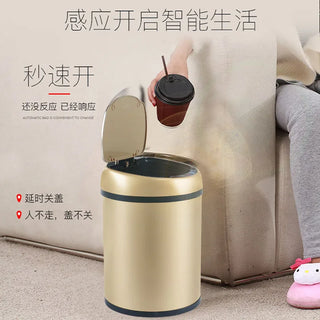 Touchless Intelligent Automatic Induction Motion Sensor Kitchen Trash Can Wide Opening Sensor Eco-friendly Car Garbage Waste Bin