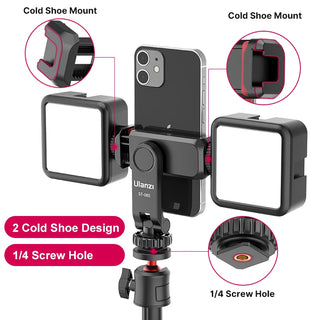 Ulanzi ST-06S Vertical Shooting Phone Mount Holder DSLR Camera Monitor Mount Tripod Mount for Smartphone Vlog Shooting