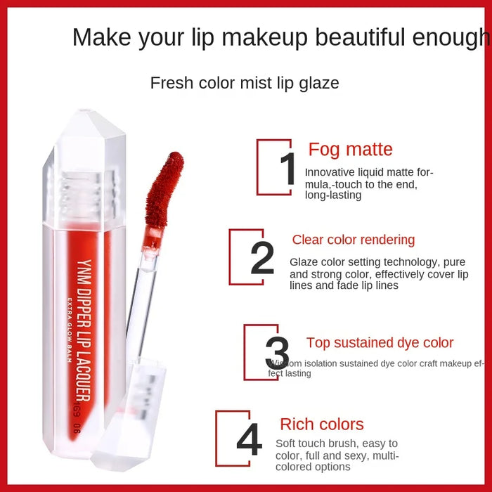 GY Crystal Lip Lacquer Female Student Cheap Lipstick Air Mirror Glass Lip Niche Brand Water Light