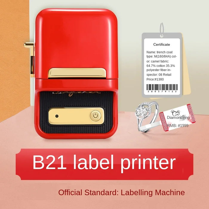 TT Jingchen B21 Label Printer Handheld Portable Bluetooth Thermal Printing Small Price Tag Bar Code