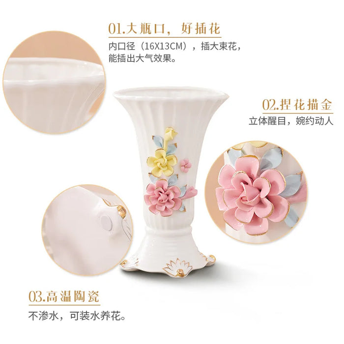 CX Vase Decoration ceramic water culture living room flower arrangement