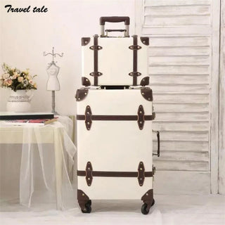 TRAVEL TALE 20"24"26 Inch Women Retro Spinner Rolling Luggage Set Trolley Suitcase Trolley Bags With Wheels