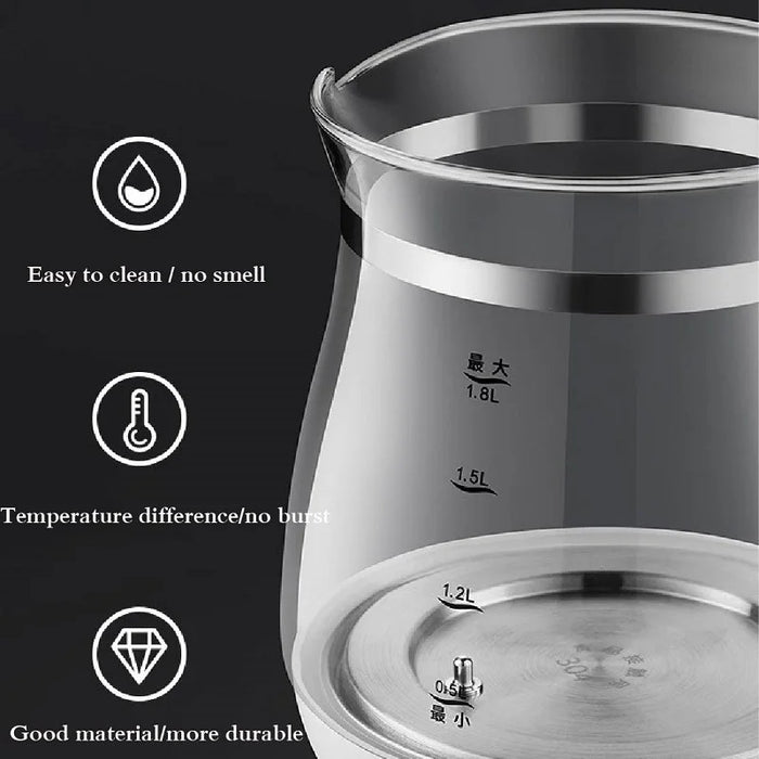 Intelligent Household Electric Kettle Kitchen Appliance Glass Teapot Boiling Pot Intelligent Kettle Has A Capacity Of 1.8l