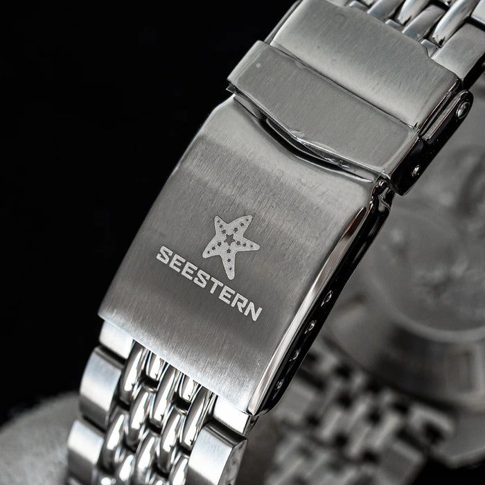 SEESTERN Luminous Diver Watch Automatic Men Date 200m Turn Bracelet Wristwatch Retro SUB300T Mechanical Sapphire Glass