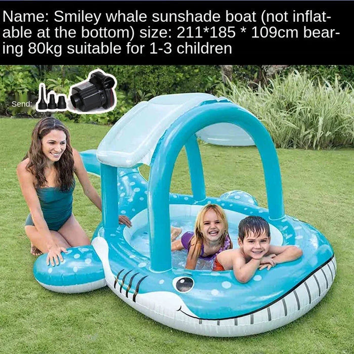 TT Infant Water Floating Bed Children's Swimming Ring Boat Float Air Cushion Inflatable Swimming Pool