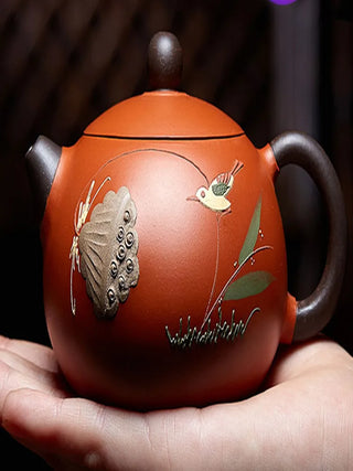 TT Purple Clay Teapot Pure Handmade Famous Authentic Xi Shi Pot Cinnabar Sand Little Teapot Household Large Capacity Tea Set