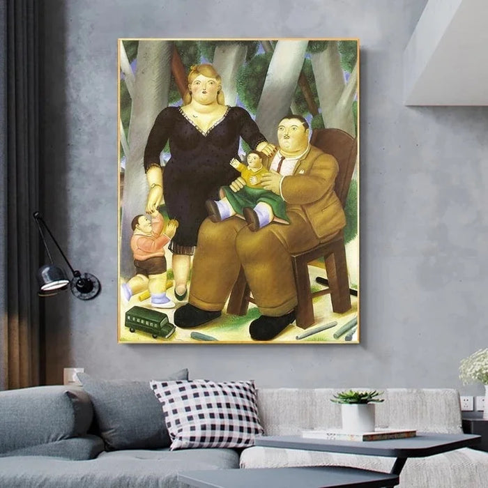 The Presidential Family by Fernando Botero Canvas Paintings On the Wall Art Posters And Prints Nordic Art Funny Pictures Cuadros