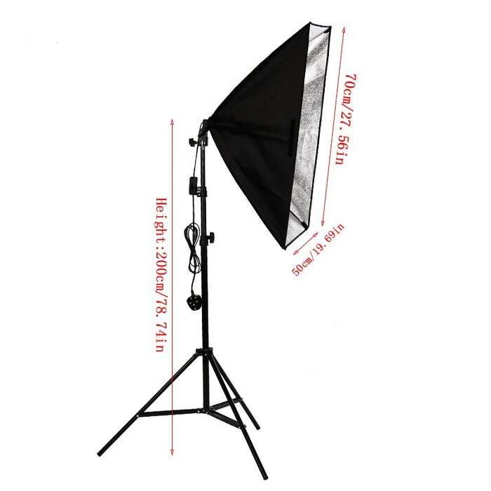 Photography Studio Softbox Light Stand Kit Continuous Lighting Lighting box 2pcs 50 x 70cm / 20inchx 28inch Reflector for Video