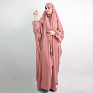 One Piece Prayer Garment Ramadan Muslim Women Jilbabs Hooded Abaya Full Cover Hijab Long Dress Niqab Islamic Dubai Modest Robe