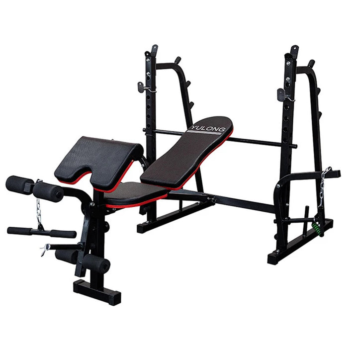 Multi Functional Weight Lifting Bed, Folding Squatting Frame Set, Household Fitness Bench