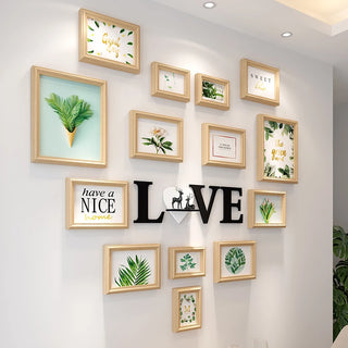 TTPhoto Frame Creative Wall Hanging Personalized Picture Frame Punch-Free Living Room and Dining Room Walls Decoration Combo Box