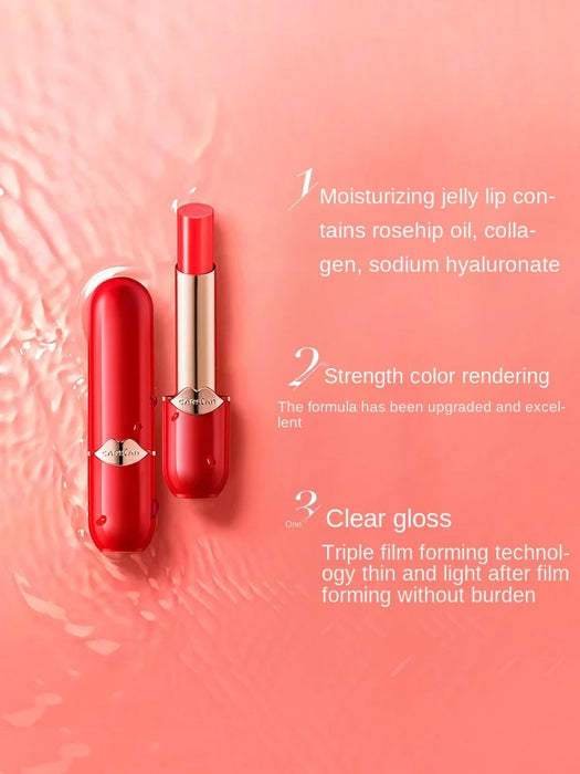 CY CARSLAN Water Kiss Lipstick Lip Balm Moisturizing Tomato Red Pepper Color Free Shipping