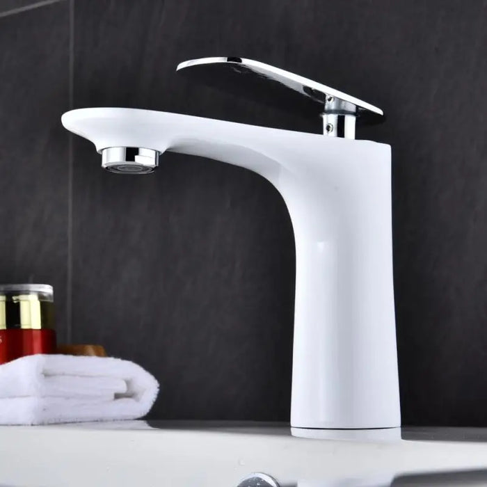 BECOLA Basin Faucets Red Black White Mixer Hot&Cold Brass Wash Tap Gold Bathroom Water Crane Faucet BR-2018A02