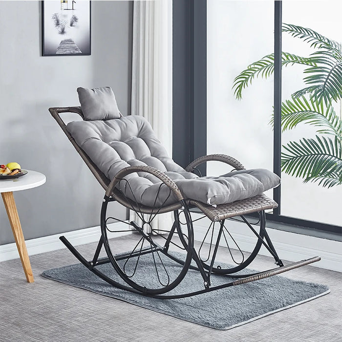 TT Adult Rocking Chair Home Rocking Chair Recliner Balcony Rattan Chair Leisure Chair Recliner Chair Leisure