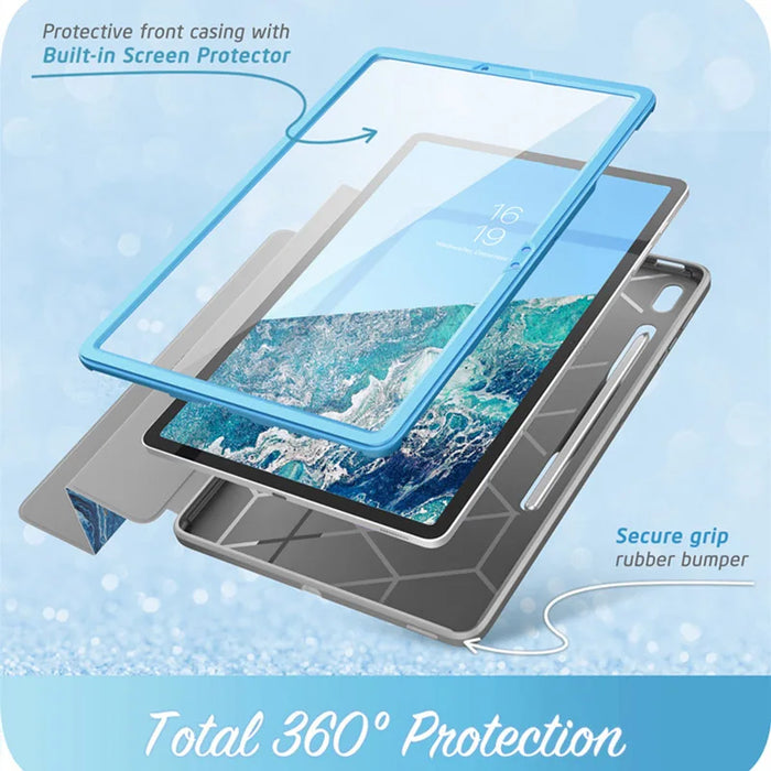 For Samsung Galaxy Tab S7 FE Case 12.4" 2021 Release i-Blason Cosmo Full-Body Trifold with Built-in Screen Protector Smart Cover