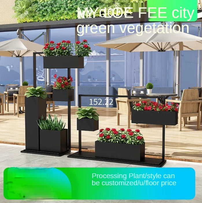 TT Outdoor Flower Jar Sales Department Gardening Courtyard Outdoor Greening External Fence Flower Stand Planting Customization