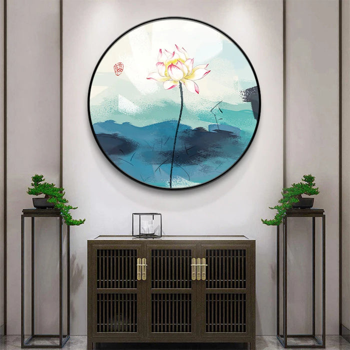 TT New Chinese Style Entrance Painting round Corridor Entrance Aisle Dining Room Wall Mural