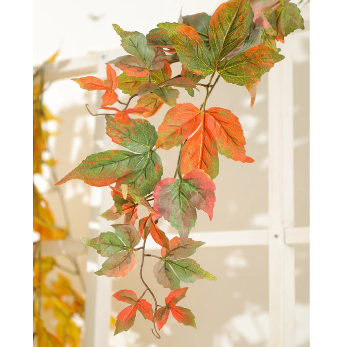 180cm Artificial Plastic Plants Ivy Maple leaf garland tree Fake Autumn leaves Rattan Hanging Vines for Wedding Home Wall Decor