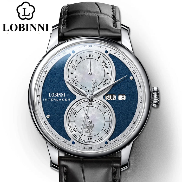 LOBINNI Reloj de los hombres automatic mechanical watch brand wrist watches luxury gift water resistant latest design wristwatch