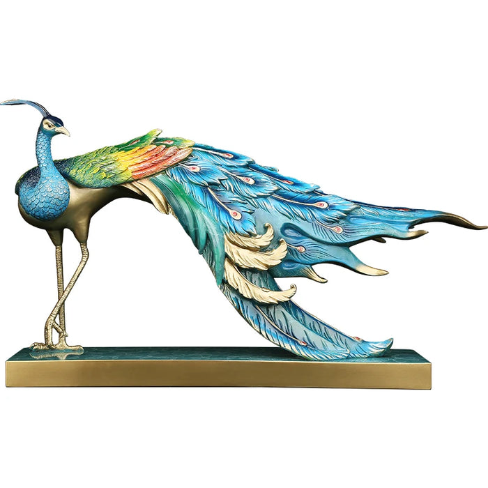 TT Jishanyuan Copper Peacock Decoration Wedding Living Room European Style Home Decoration Craft Gift