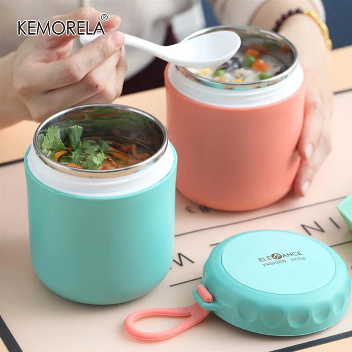 Portable Thermos Lunch Box 304 Stainless Steel Container Food Insulation Soup Cup Children Thermos Sealed Leak-proof Lunch Box