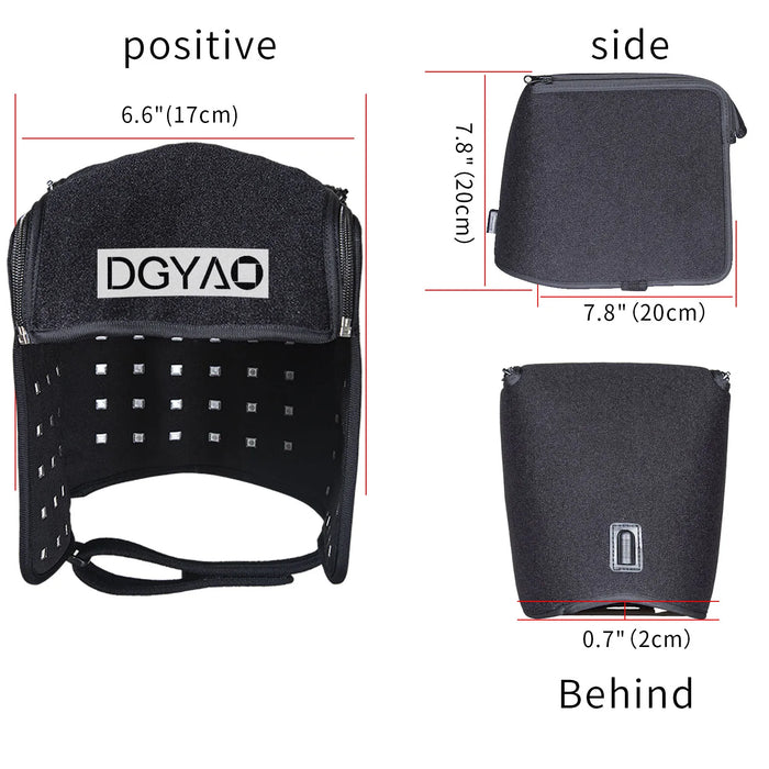 DGYAO LED 660nm Red Light Therapy 880nm Near Infrared Device Brain Optimization Hair Grow Cap Healthy Brace Home Use Equipment