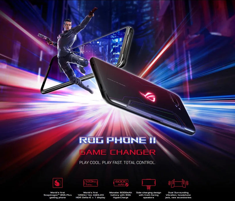 CN version Global ROM Asus ROG Phone 2 8GB 128GB Gaming SmartPhone ROG Phone II  6.59" Snapdragon 855+ 6000mAh Mobile Phone