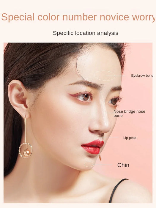 zq Contour Stick Dual Head Dual-Use Highlight Combination Shadow Powder Brightening Nose Shading Powder Makeup Palette