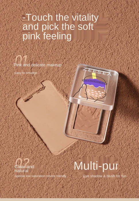 zq Sweet Tea Blusher Plate Natural Nude Makeup Female Vitality Long-Lasting Matte Cheap Monochrome Cream Blush