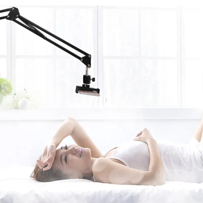 Photo Shooting Studio Selfie Arm Stand Mounting Bracket Adjustable Table Suspension Clip Holder Live Phone Photography