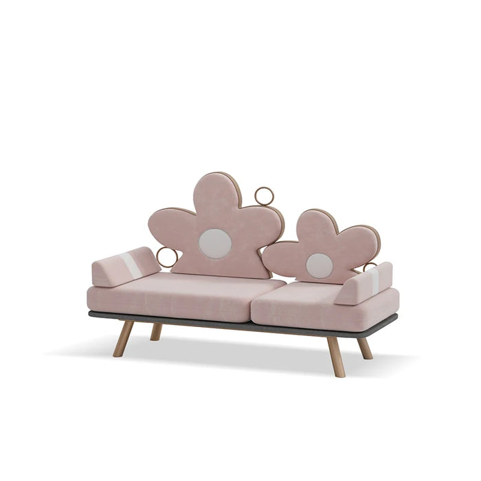 zq Double Small Sofa Living Room Small Apartment Ins Style Japanese Style Pink Gold Bedroom Combination